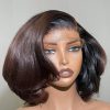 Kelly Mahogany Brown Layered Bob