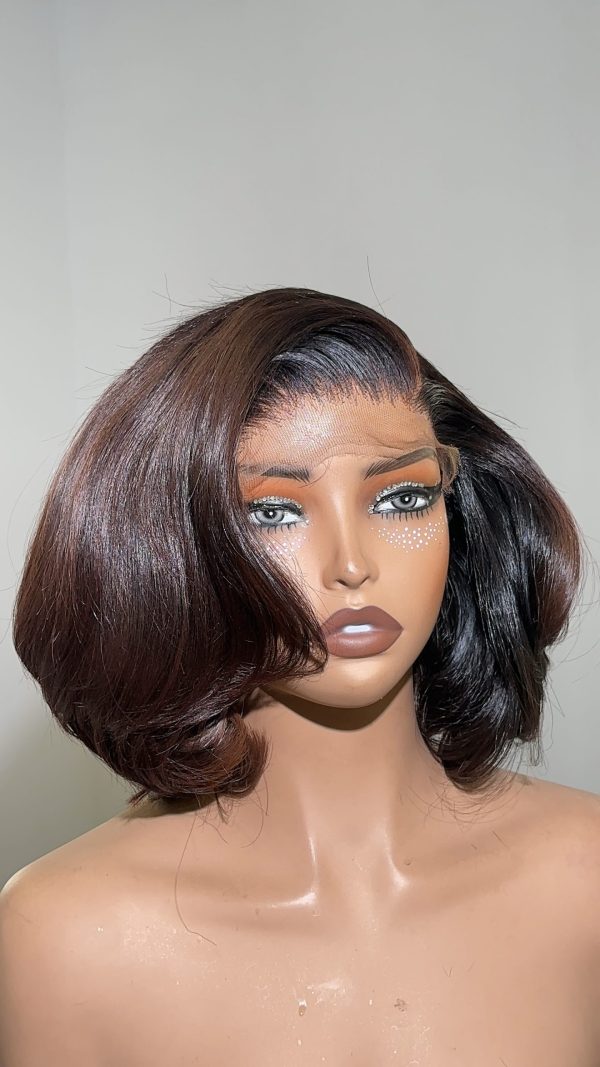 Kelly Mahogany Brown Layered Bob