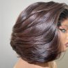 Kelly Mahogany Brown Layered Bob