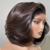 Kelly Mahogany Brown Layered Bob