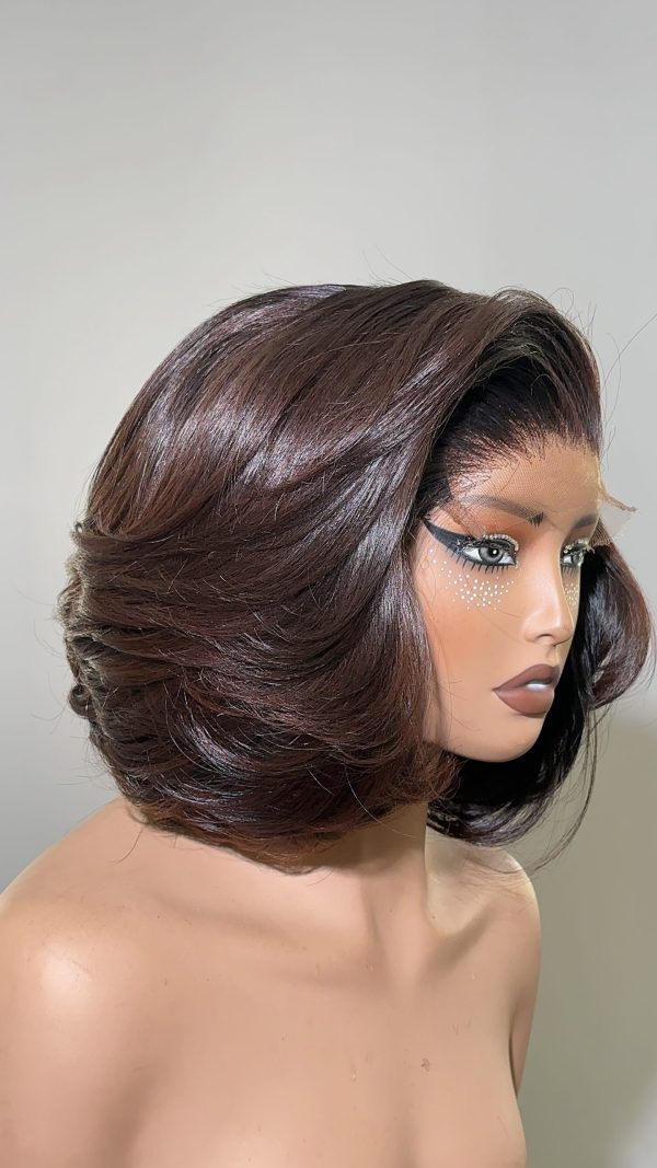 Kelly Mahogany Brown Layered Bob