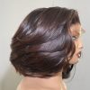 Kelly Mahogany Brown Layered Bob