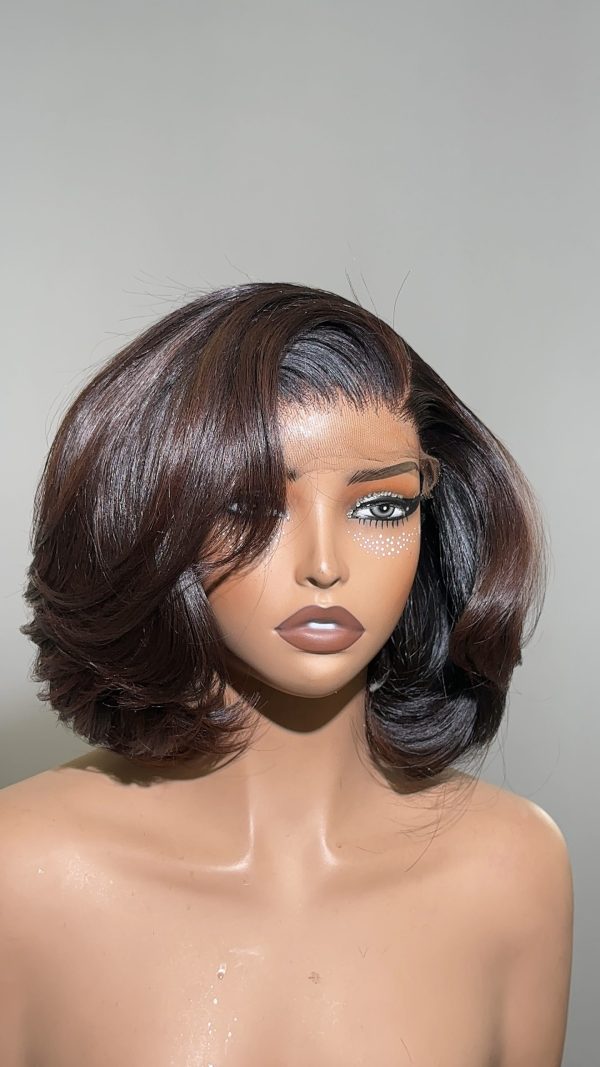 Kelly Mahogany Brown Layered Bob