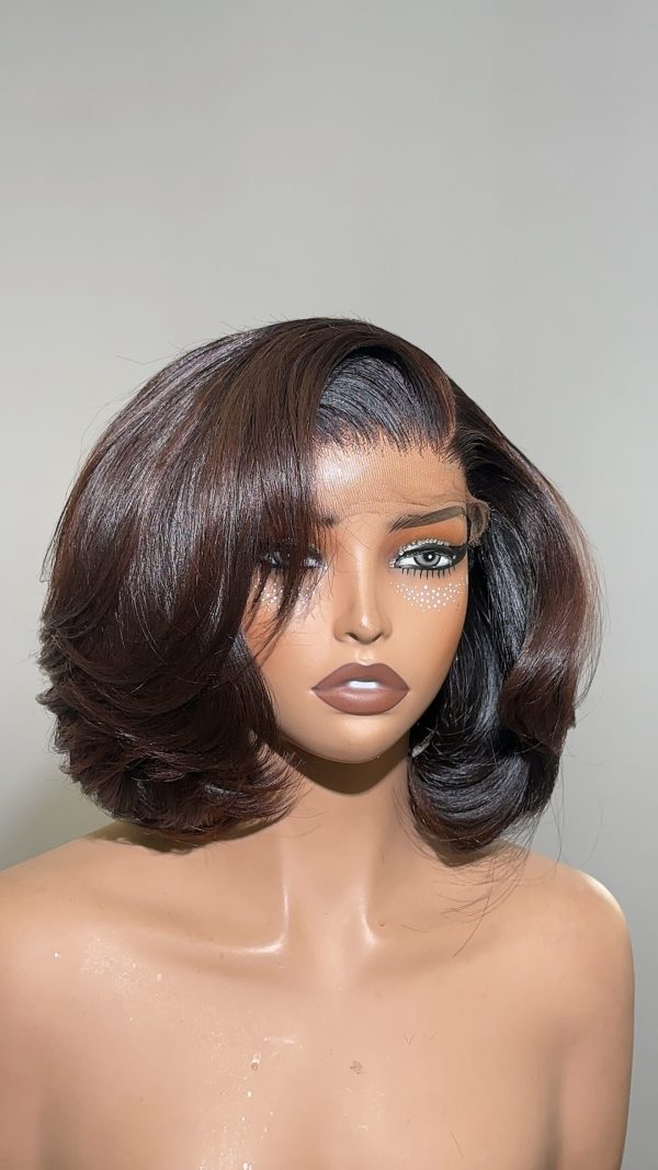 Kelly Mahogany Brown Layered Bob