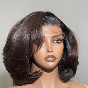 Kelly Mahogany Brown Layered Bob