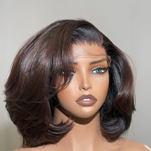 Kelly Mahogany Brown Layered Bob